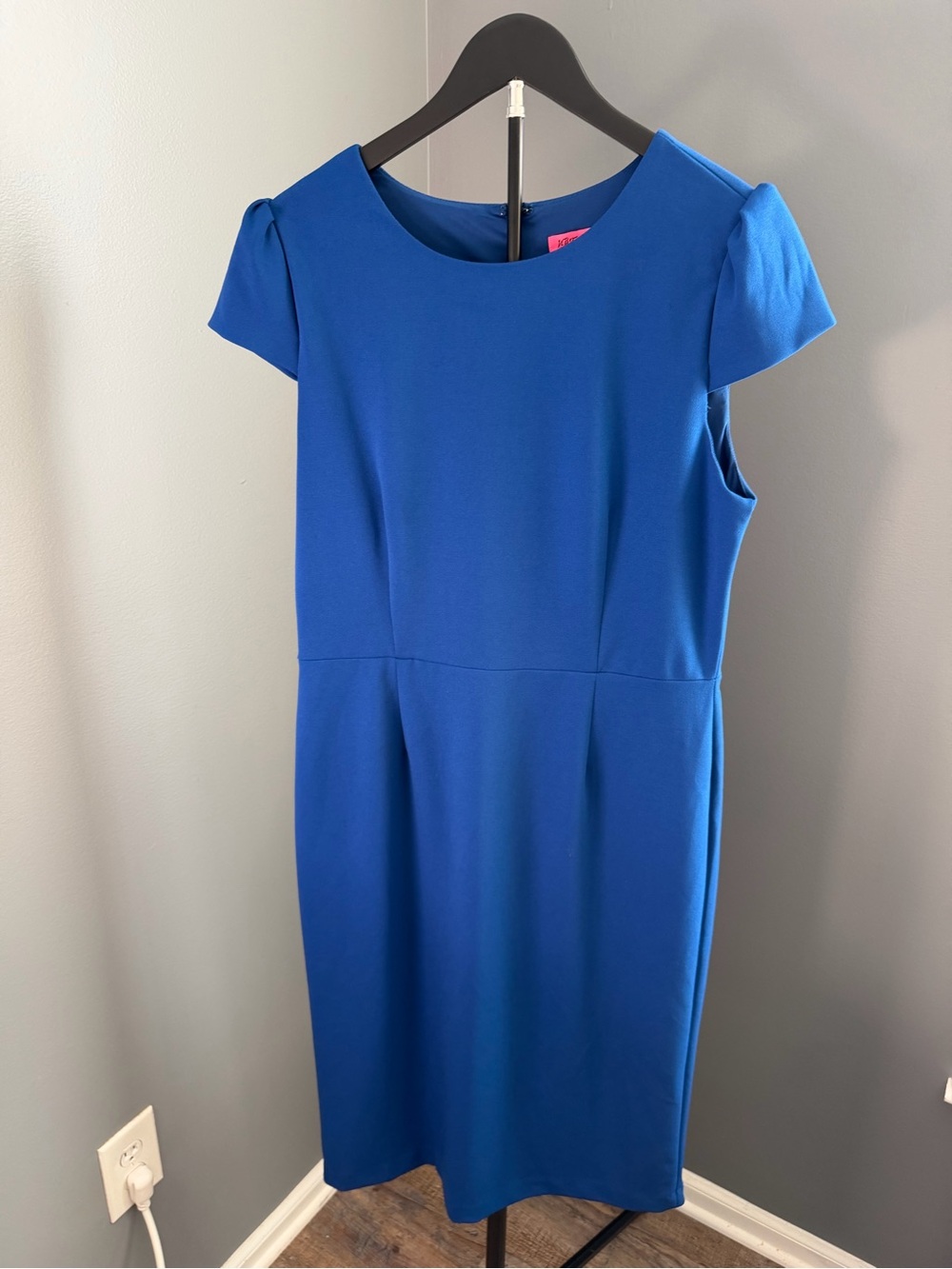 Betsey Johnson Royal Blue Cap-Sleeve Sheath Dress‎